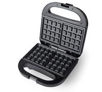 Progress EK5852P Macchina per Waffle doppia - Macchina per dessert elettrica, piastre da cucina antiaderenti, Ferro per waffles belga/americane, controllo automatico della temperatura, 750W