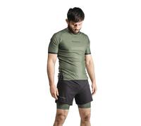 Progress Jiu Jitsu Academy - Rashguard a Maniche Corte, Confortevole e Resistente, Protezione per Il Rash Guard Flessibile per Grappling, Cachi, Medium