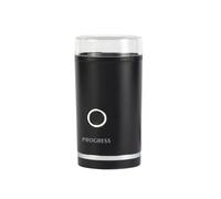 Progress Macinacaffè e spezie - Macinacaffè elettrico per chicchi di caffè, funzionamento One Touch, lama in acciaio inossidabile, coperchio trasparente, capacità 70 g, noci e semi, 180 W