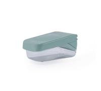 Progress Neutrals Tagliaverdure manuale 3-in-1, 3 misure | Lame intercambiabili acciaio inox, contenitore integrato, apertura per versare, senza BPA, forchetta pulizia inclusa