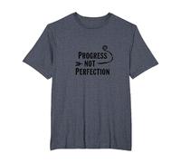 Progress Not Perfection Citazione di mentalità Motivazionale per la Crescita Maglietta, Uomo Taglie Grandi, Pervinca, 3X Tall