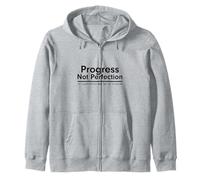 Progress Not Perfection Inspirational Self Improvement Felpa con Cappuccio