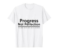 Progress Not Perfection Inspirational Self Improvement Maglietta