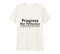 Progress Not Perfection Inspirational Self Improvement Maglietta Premium