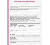 Progress notes for mental health therapist notebook: Mental Health Progress Notes for Therapists with Comprehensive Mental Status Exam