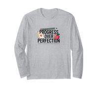 Progress Over Perfection - Maglietta Motivazionale per Insegnante Maglia a Manica