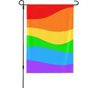 Progress Pride - Bandiera double-face LGBTQ+ Rainbow Garden & House, design intersessuale inclusivo, meteorologico