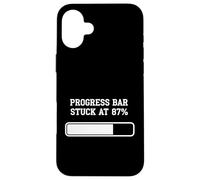 ProgressBar bloccato all"87 Umorismo di caricamento percentuale Custodia per iPhone 16 Plus