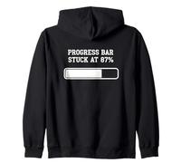 ProgressBar bloccato all87 Umorismo di Caricamento Percentuale Felpa con Cappuccio