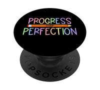 Progressi sulla perfezione Insegnante di ritorno a scuola PopSockets PopGrip Adesivo