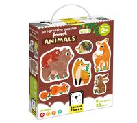 Progressive Toddler Puzzles - Forest Animals - Includes 9 Beginner Puzzles, 33 T