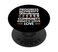 Progresso Diversità Gentilezza Amore Black History Month PopSockets PopGrip Adesivo