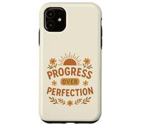 Progresso verso la perfezione, natura motivazionale, fiori da sole Custodia per iPhone 11