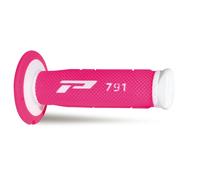 PROGRIP 791 COPPIA MANOPOLE MOTO CROSS ENDURO BIANCO FUXIA FLUO