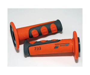 PROGRIP Handlebar impugnature 793, Cross, grigio/arancione, per manubrio da 7/8 pollici, chiuso, grigio-arancione