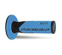 Progrip Manopole MX 801-286 Doppia densità Nero/Azzurro 22/25 senza foro