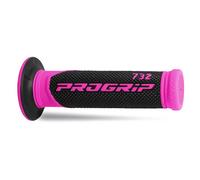 Progrip Maniglie IN Gomma Fucsia Nero per Moto Scooter Enduro Motocross