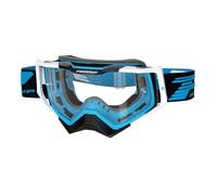 PROGRIP MASCHERA OCCHIALI CROSS 3309 TR RAPID BLU CHIARO-NERO-BIANCO SCHERMO TRASPARENTE LIGHT SENSITIVO ANTIGRAFFIO-ANTI-BUEE (OMOLOGO CE-EN-N° AC-96025 REV.2) - 801766029089089 1