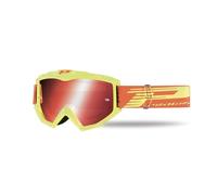 PROGRIP MASCHERINA MASCHERA OCCHIALE ATZAKI GIALLO LENTE A SPECCHIO ROSSA