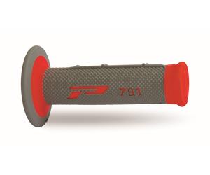 PROGRIP PG791 OFF ROAD (22+25MM, LUNGHEZZA 115MM) COLORE GRIGIO/ROSSO (BICOMPONE