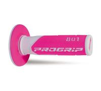 Progrip Manopole Offroad 801 - Doppia densità - Bianco/Fuxia