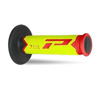 Progrip Manopole MX 788/228 - Tripla densità - Rosso/Giallo/Nero - No foro - Ø 22-25 mm - L 115 mm