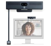 ProHello, webcam HD professionale 4K con contatto visivo, microfono con cancellazione del rumore, USB Plug and Play per Mac e PC, con certificazione zoom, funziona con team, riunioni, streaming e