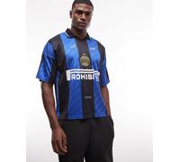 Prohibited - Adriano - Maglia da calcio blu con colletto L