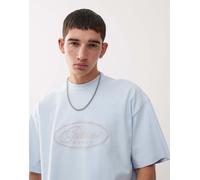 Prohibited - Five-Star - T-shirt azzurra con grafica-Blu L