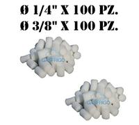 PROIETTILI DI SPUGNA per LAVAGGIO PULIZIA IMPIANTO TUBO RAME 1/4 + 3/8 100+100