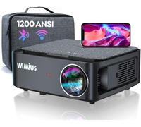 Proiettore 4K, 1200 ANSI Lumen Wifi 6 e Bluetooth Proiettore, Videoproiettore per Home Cinema, schermo da 300 pollici, compatibile con Fire Stick, laptop, smartphone con iOS/Android, PS5