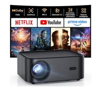 Proiettore 4k【Compatibile con Netflix /1000 ANSI/Dolby Audio】HAPPRUN Nativo 1080P Videoproiettore Smart TV WiFi 6 e Bluetooth 5.2 Projector Portatile da Esterno per PS5/Outdoor/Home Theater