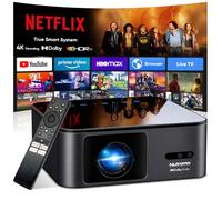 Proiettore 4K compatibile con Netflix|2000 ANSI|AI Auto Focus|Copriobiettivo, Proiettore Smart Movie per esterni con Wifi e Bluetooth, Dolby Audio 20W, Motore Ottico Sigillato, Proyector HDR 10 con