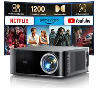 Proiettore 4k【Netflix Ufficiale/1200 ANSI/36W Dolby Audio】Wifi 6 e Bluetooth