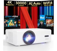 Proiettore 4K [Netflix Ufficiale & Auto Focus/Keystone] O9 Proiettore Portatile
