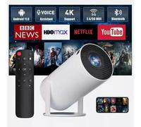 Proiettore 5G 4K Smart HD LED WiFi Bluetooth HDMI. USB Android Ufficio Home Theater, offerta 50%
