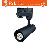 Proiettore a Binario Trifase Nero GU10 Orientabile Moderna Illuminazione