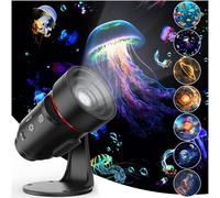 Proiettore a cielo stellato con lampada da parete, 4 K HD, proiettore planetario realistico, per Galaxy Projector Skylight Projector con timer, 7 pezzi, HD Film Discs, luce notturna, proiettore a