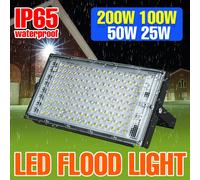 Proiettore a LED da 200 W Faretto riflettente AC220V Lampione stradale impermeabile per esterni Lampada da parete per esterni da giardino SMD2835 Bianco freddo/caldo