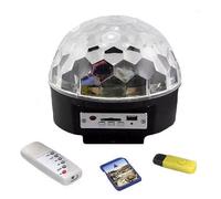 PROIETTORE A SFERA LED LUCI EFFETTI DISCOTECA DJ RGB MULTICOLORE USB SD