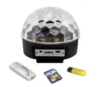 PROIETTORE A SFERA LED LUCI EFFETTI DISCOTECA DJ RGB MULTICOLORE USB SD