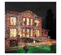 Proiettore a stella a cielo pieno in movimento Illuminazione paesaggistica Lampada da giardino for esterni con luce da palcoscenico a LED for feste di Natale rosse e verdi, Con Una Visione Realistica
