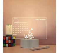 Proiettore a stella, lampada notturna a LED, luce notturna USB, bacheca per messaggi con luce notturna con penna (bianco, taglia unica)