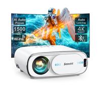 Proiettore [AI Auto Focus/Auto Lens Cap] Outdoor-Projector-4K con WiFi 6 e Bluetooth: 1500 ANSI Proiettore portatile con Auto 6D Keystone & Zoom, Jimveo Native 1080P Movie Proyector 2025 Aggiornato
