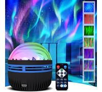 Proiettore Aurora Boreale, Lampada Aurora Boreale, 2 in 1 Dell'aurora Boreale e Delle Onde Dell'oceano, Cambiamenti Colorati, Stanza Decorazione Regalo Proiettore per Bambini e Adulti.