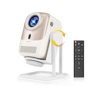 Proiettore【Auto Focus/Keystone & Rotazione a 360°】Smart Projector Portatile con Android OS,Supporto 4K,1080P Nativo,450 ANSI,WiFi 6 Bluetooth 5.2,Home Cinema Proiettore per iOS/Android/PS5/USB/HDMI
