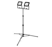 LEDVANCE Lampada da lavoro LED portatile per applicazioni esterne, Worklight Value con treppiede pieghevole e 2x 30W faretti, bianco diurno (6500K), grigio scuro, 1 pezzo