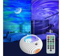 Proiettore cielo stellato, luce notturna Bluetooth, luce stellata, Aurora e Via Lattea, cielo notturno, 14 modalità di luce a colori con 5 tipi di musica, timer e telecomando per bambini e adulti