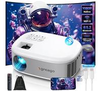 Proiettore cinematografico per esterni da 15000 lumen - Proiettore portatile nativo 1080P HD con WiFi 6 e Bluetooth 5.2, schermo da 300 pollici