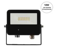 PROIETTORE CON SENSORE DI MOVIMENTO LED 10W 4000K NERO SKY M.WAVE BENEITO